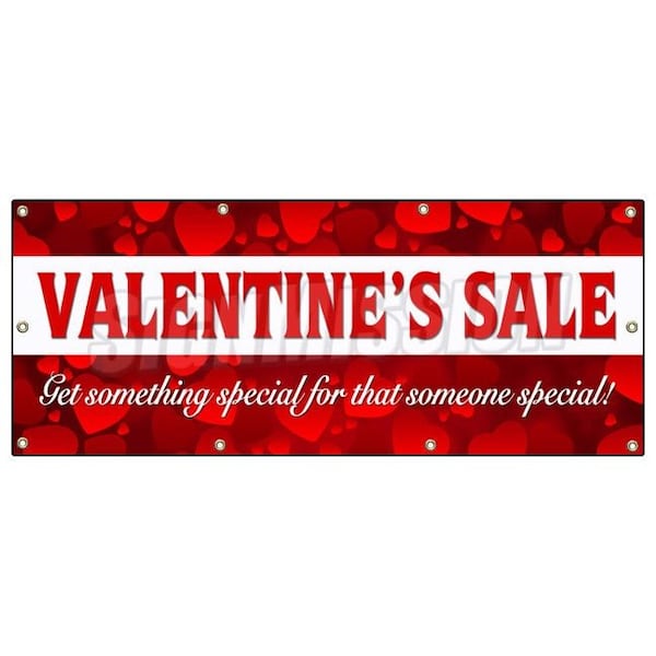Signmission VALENTINES DAY SALE BANNER SIGN sale holiday valentine romantic love B-96 Valentines Day Sale - main